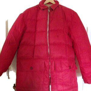 Vintage Down Hunting Jacket/ Alaska Sleeping Bag Company/ Reversible Red to Tan